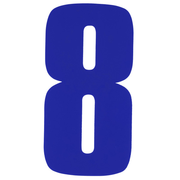 bike it Bike it 6 inch race numbers blue - #8